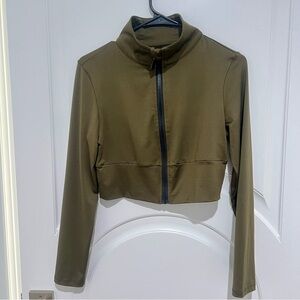 Funnel neck zip up sports jacket. Sheine